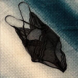 Elegant Black Lace Bodysuit